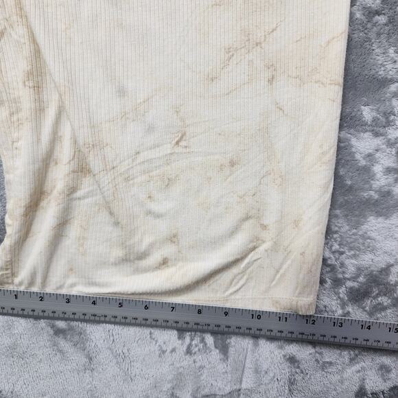 Jenni Style Not Size Pants Women 3X Tan Tie Dye Ruffle Waist Drawstring Wide Leg - Picture 12 of 13